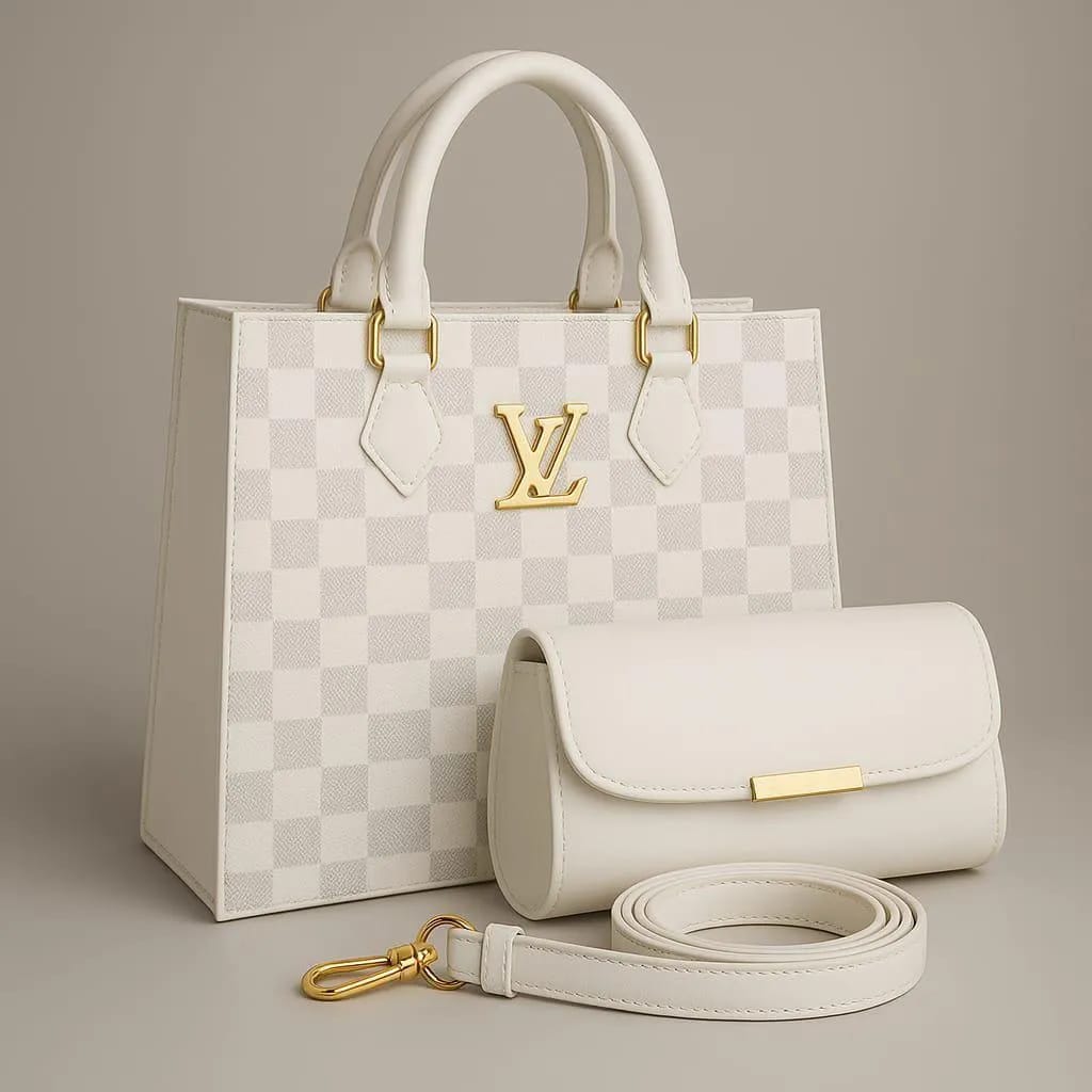 Women's PU Leather Textured Hand Bad Set