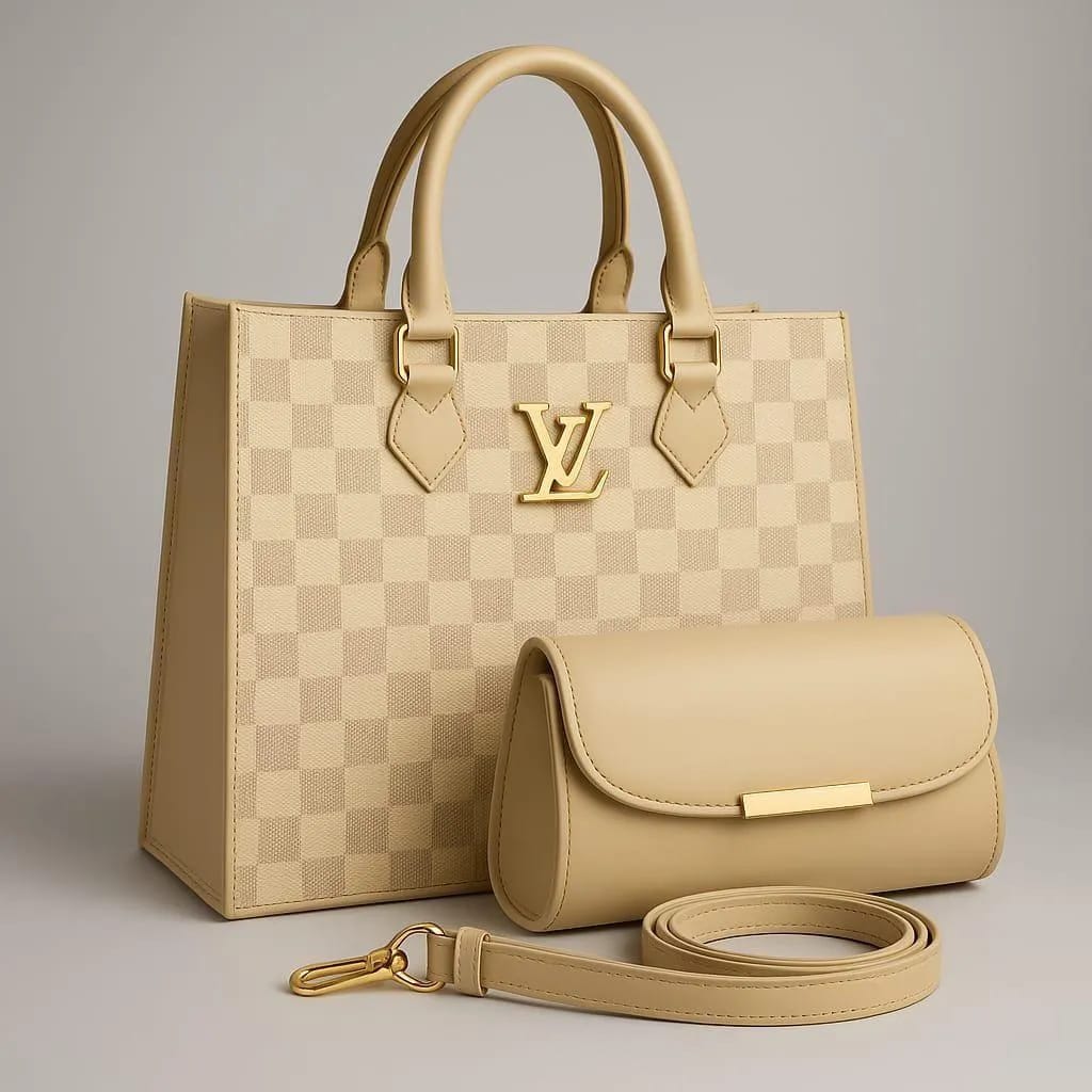 Women's PU Leather Textured Hand Bad Set